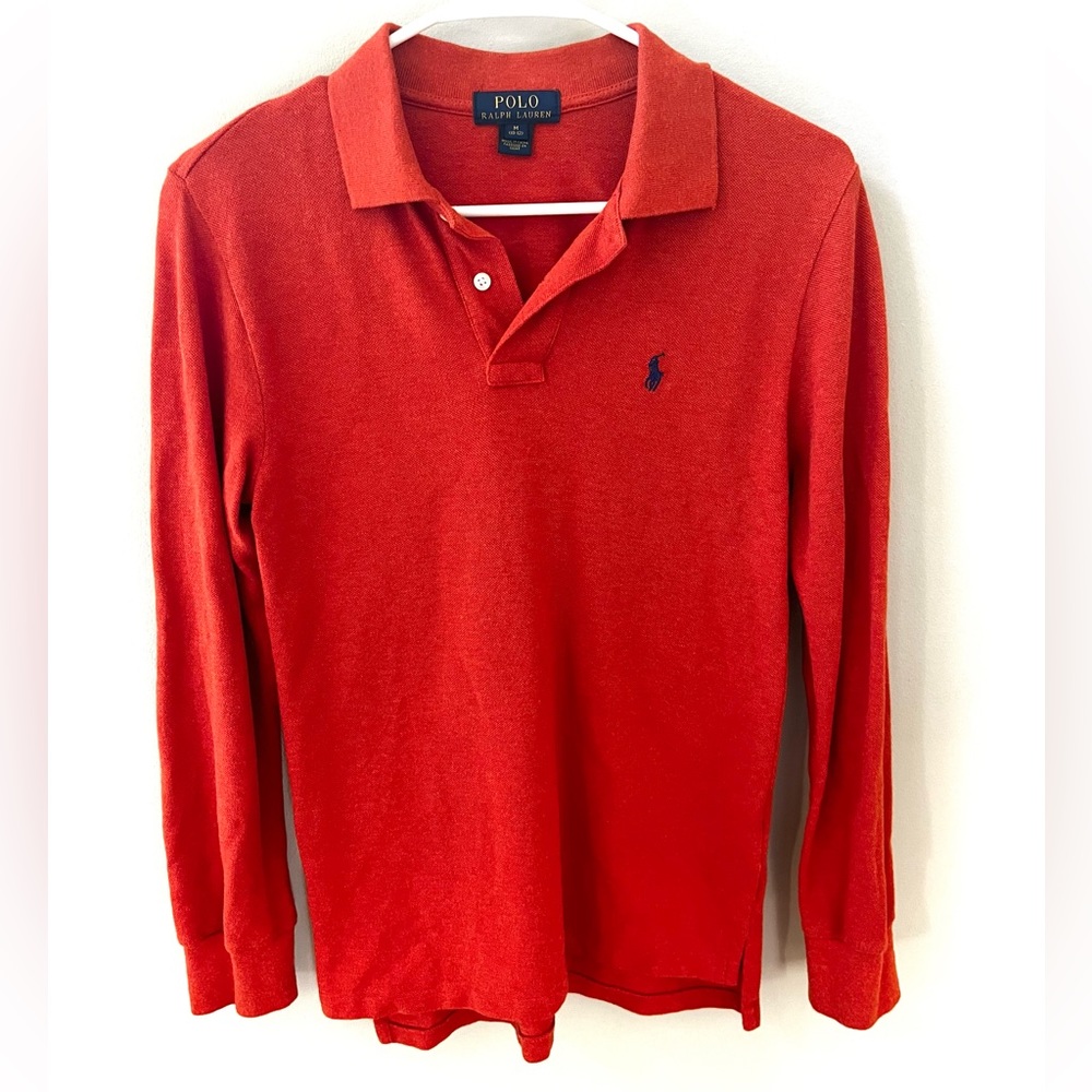 Polo Ralph Lauren Long Sleeve Polo Orange Size Boys Medium (10-12)